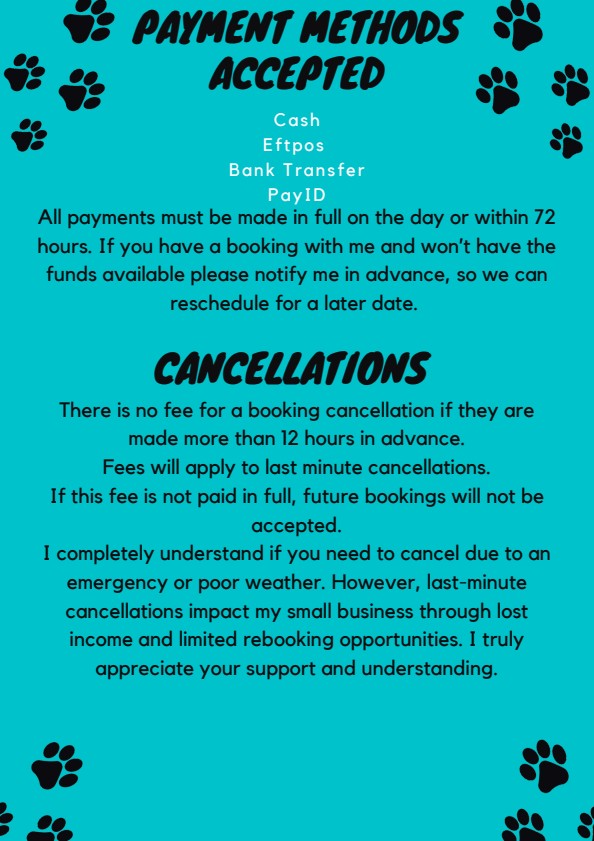 Payment methods accepted by Suds and Fur